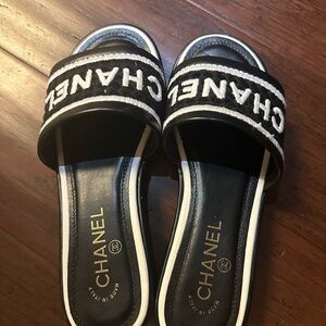 Black and White Sandals